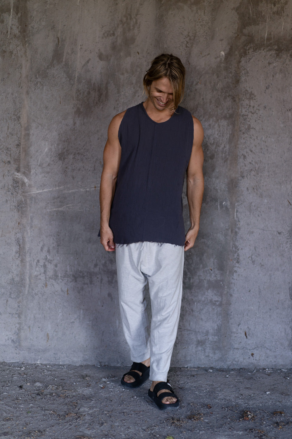 HEAVY COTTON DROP CROTCH PANTS