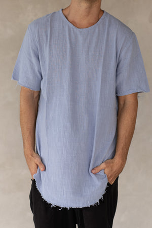 LONG TEE BLUE