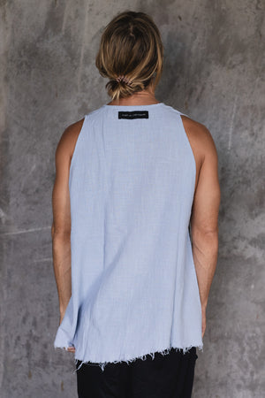 COTTON SINGLET BLUE