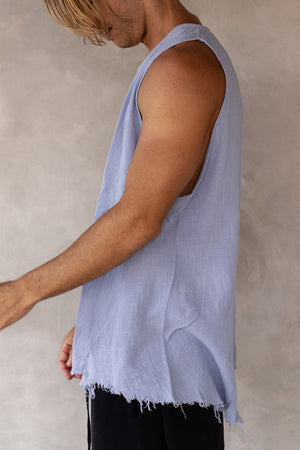 COTTON SINGLET BLUE